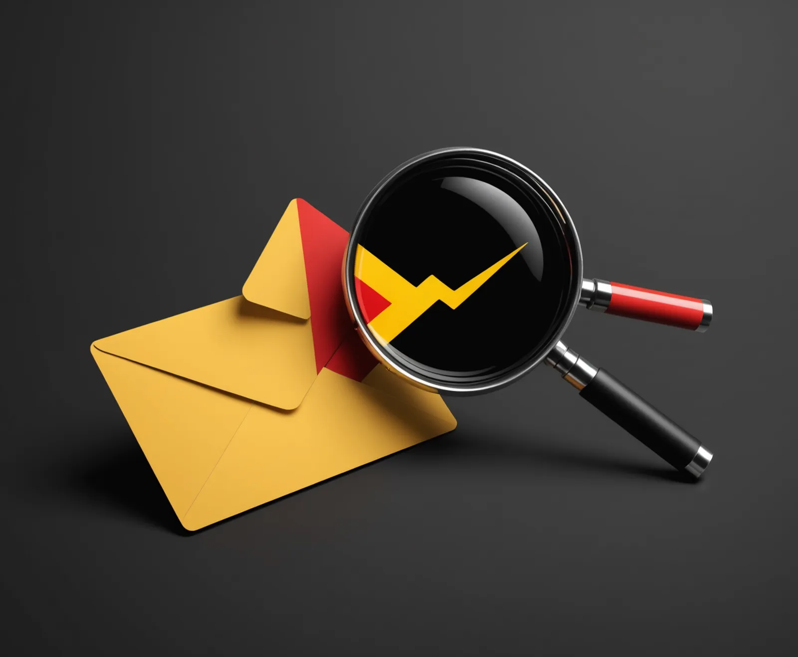 Illustration of an email being scanned for phishing red flags